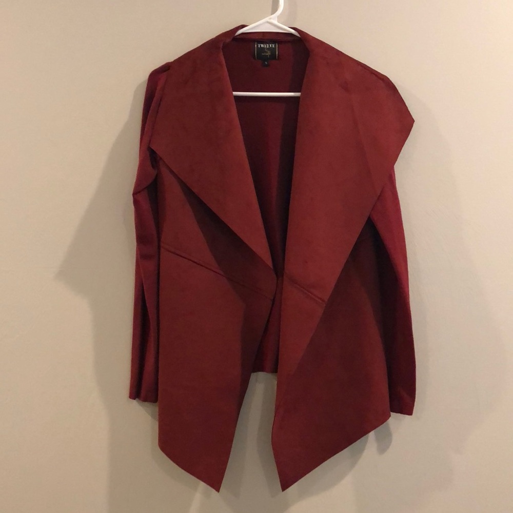 Suede cardigan